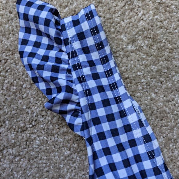 Ruffle gingham high coverage one piece swimsuit - Picture 8 of 9